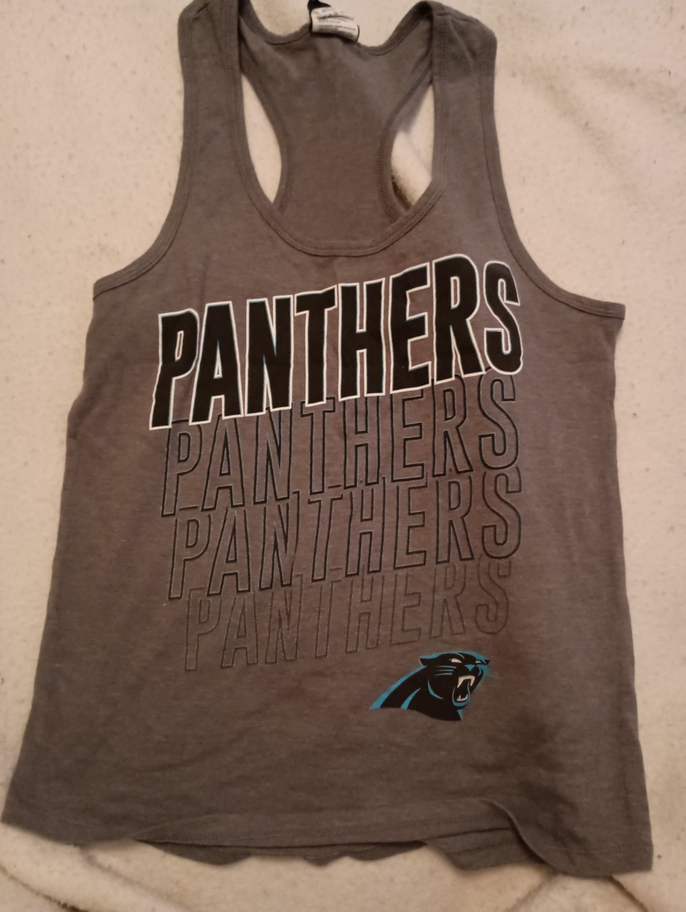 NFL Carolina Panthers Women's Razor Back Tank Top Size Medium